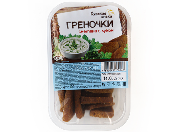 Сурские гренки Сметана с луком (100 гр) в Перми