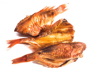 Шашлычок из кальмара х/к: Окунь морской холодного копчения